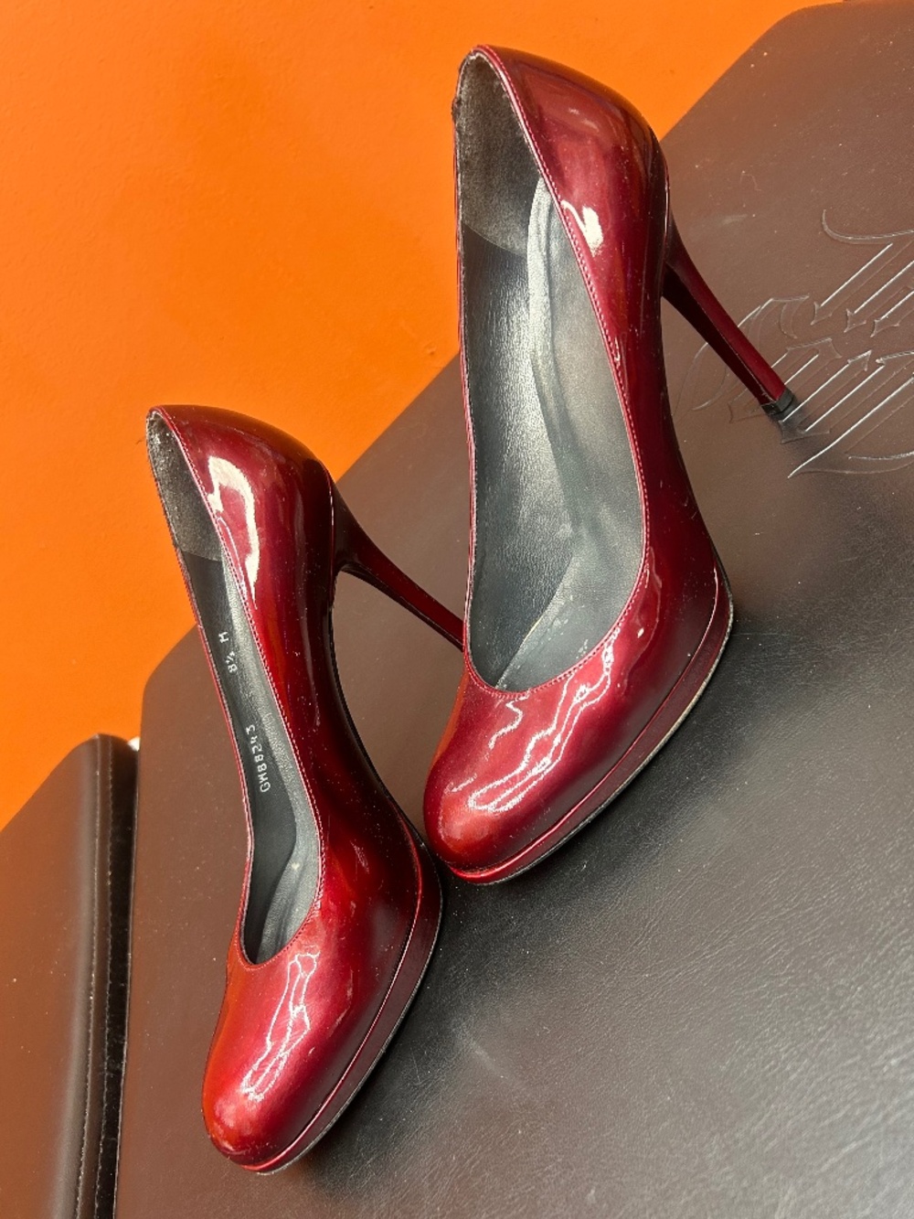 Stuart Weitzman Red Patent Leather Platform Stiletto Pumps 8.5 M